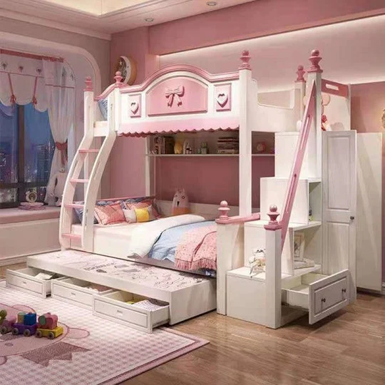 SLIDE PINK BUNK BED