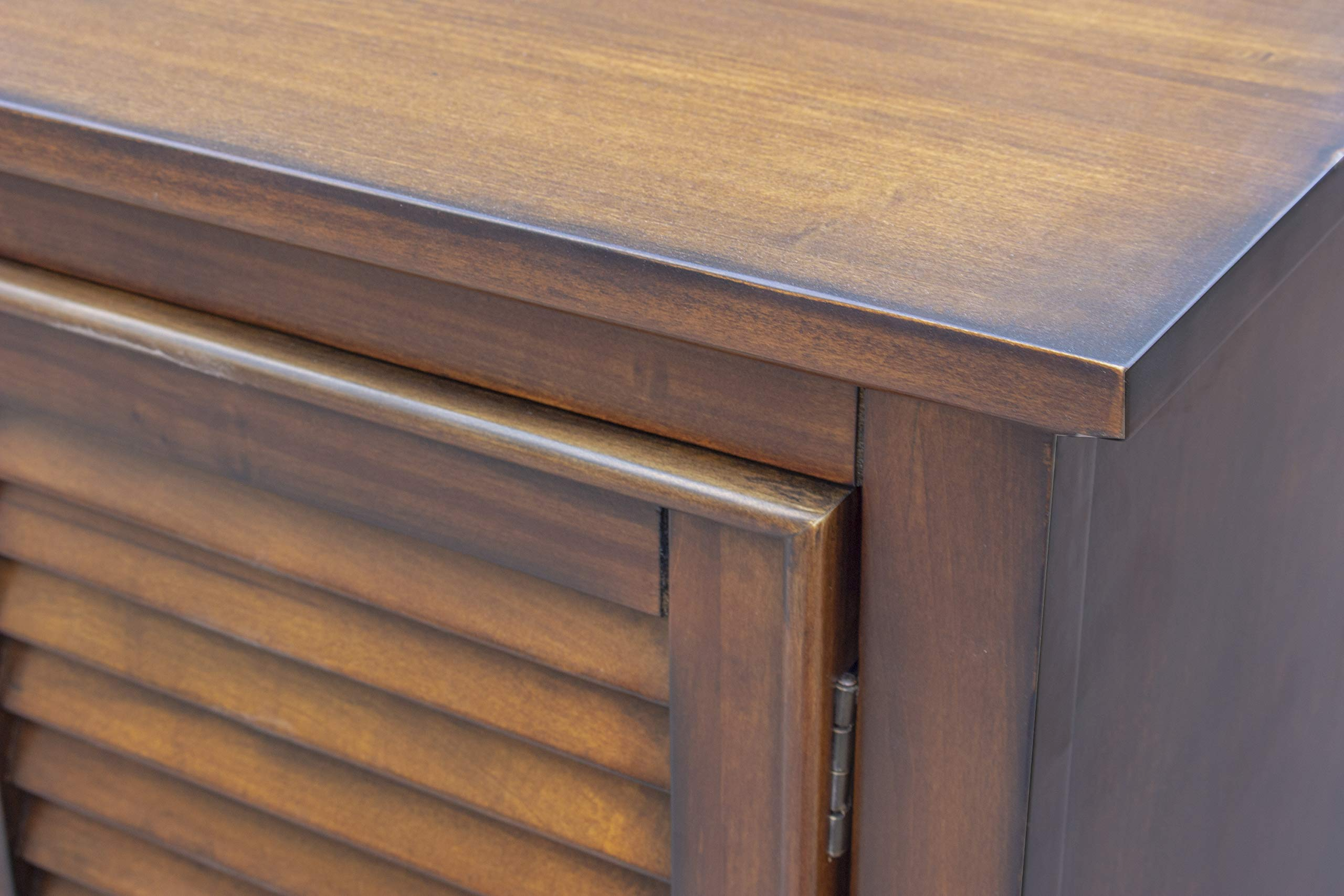 【Furniture】Bahama Shutter Wood Armoire, Tropical walnut