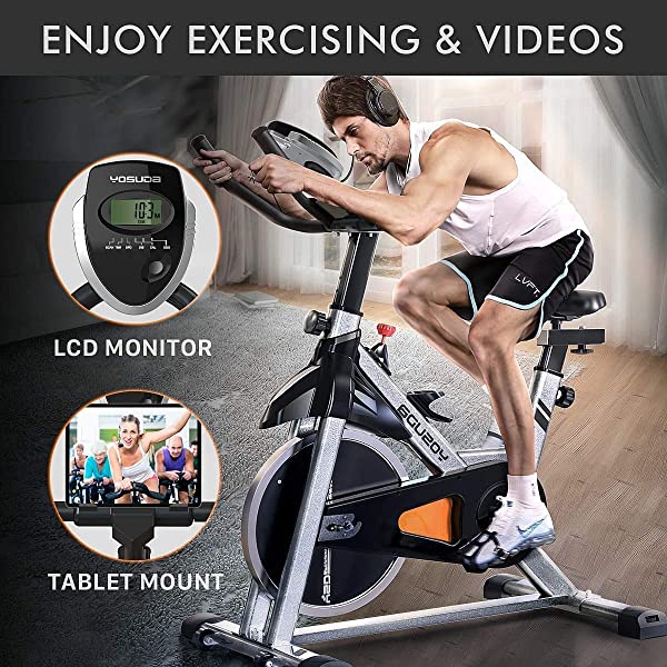 YOSUDA Indoor Cycling Bike Stationary - Cycle Bike with Ipad Mount & Comfortable Seat Cushion
