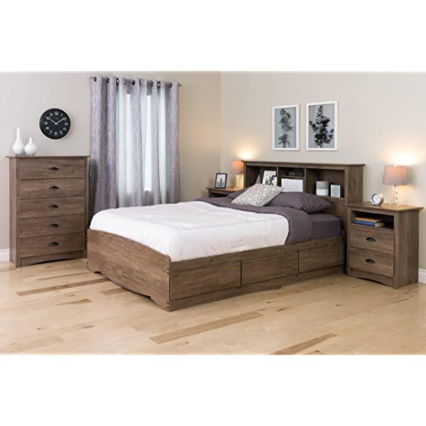 Prepac Fremont 2 Drawer Nightstand with Open Shelf, Espresso, Tall Espresso Fremont Nightstand