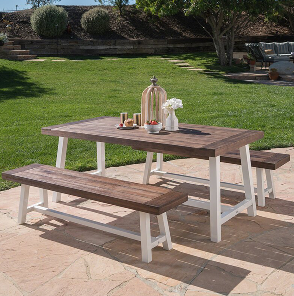 Bartlesville Rectangular 4 – Person 71” Long Dining Set