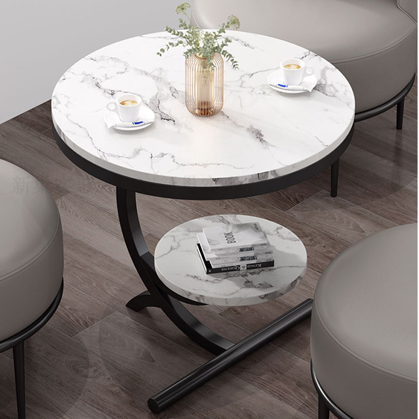 【Furniture】Four Sets Outdoor Leisure Tea Table Chair Combination Backrest Chair 1 Table and 3 Chairs