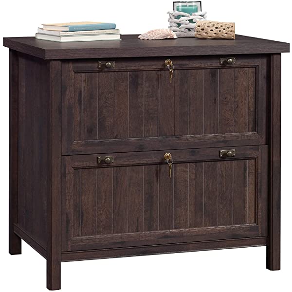 Sauder Costa Lateral File, Chalked Chestnut finish Chalked Chestnut Finish Lateral File