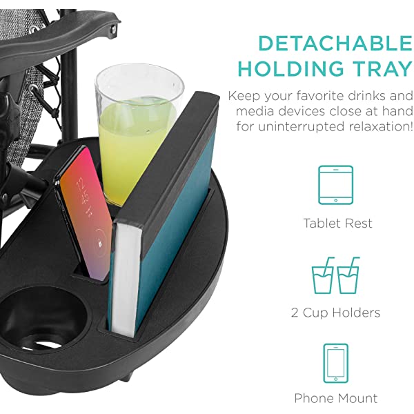 Best Choice Products Set of 2 Adjustable Steel Mesh Zero Gravity Lounge Chair Recliners w/Pillows and Cup Holder Trays - Burgundy