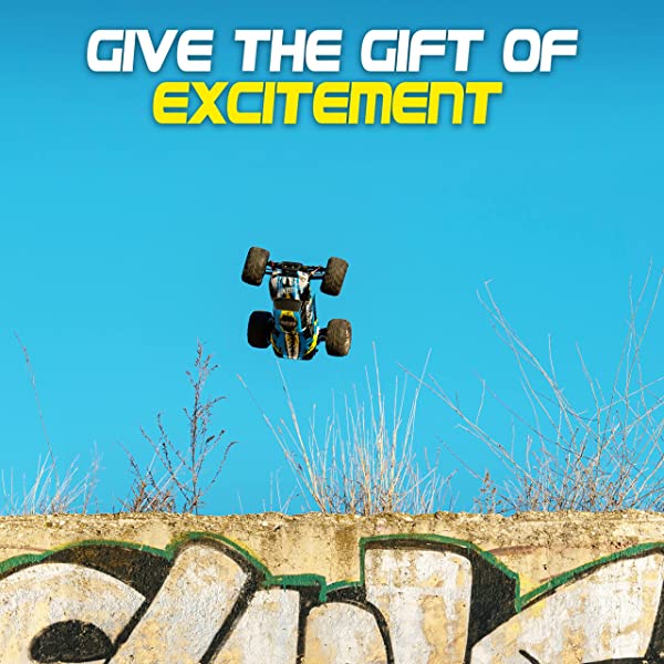 1:10 Scale Large RC Cars 50+ kmh Speed - Boys Remote Control Car 4x4 Off Road Monster Truck Electric - Hobby Grade Waterproof Toys Trucks for Kids and Adults - 2 Batteries + Connector for 40+ Min Play Black - Red 1:10 Scale 31 mph