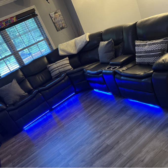 【Furniture】Mirabel 3 - Piece Vegan Leather Sectional