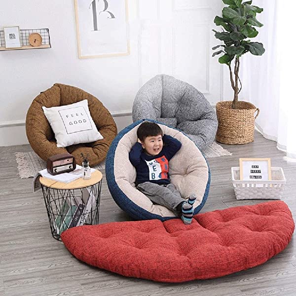 Bean Bags Children Sofa Childrens Mini Chair Armchair Couch Children's Lazy Boy and Girl Sofa Room Corner Tatami Children's Sofa Seat Parent-Child Reading Corner Small Sofa Chair Multifunctional Lazy 80*70*60CM Blue