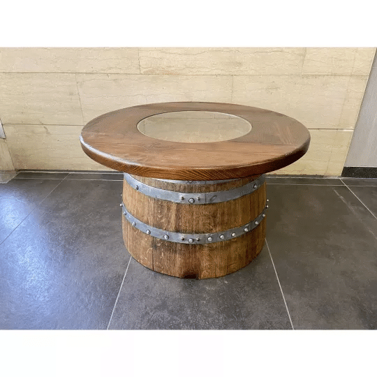 4-Chair Half-Barrel Lounge Set