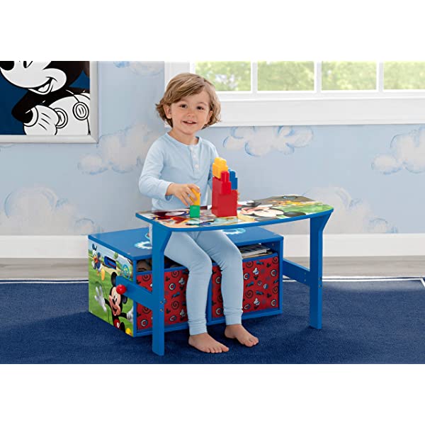 Delta Children MySize Kids Convertible Activity Bench, Bianca White Bianca White MySize