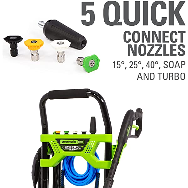 Greenworks Pro 2300 Max PSI @ 2.3 GPM (14 Amp) Brushless Electric Pressure Washer GW2300