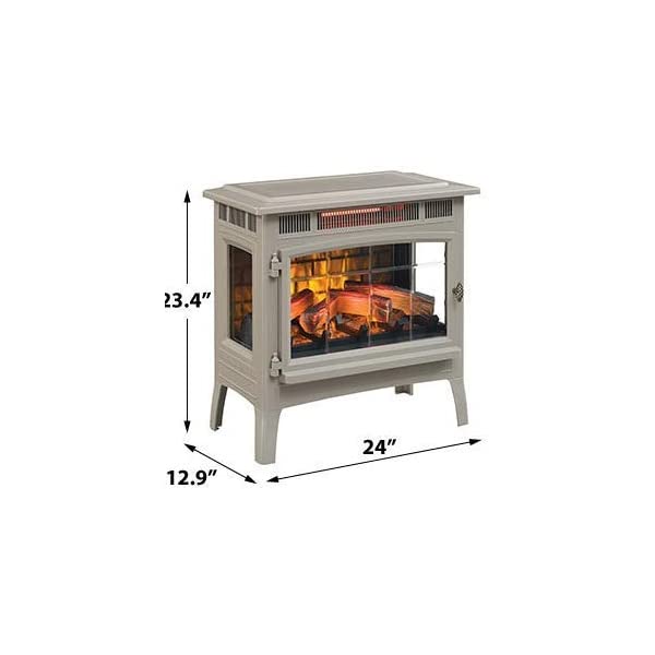 Duraflame 3D Infrared Electric Fireplace Stove with Remote Control - Portable Indoor Space Heater - DFI-5010 (Black)