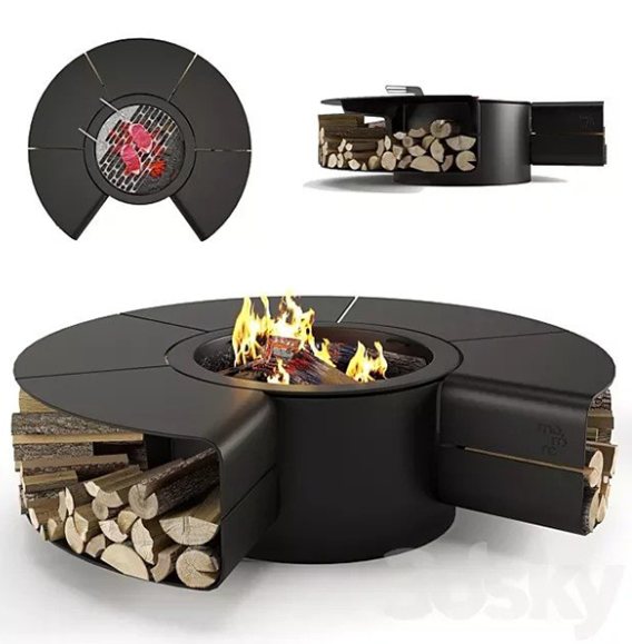 Patio brazier Garden grill outdoor furniture grill iron brazier