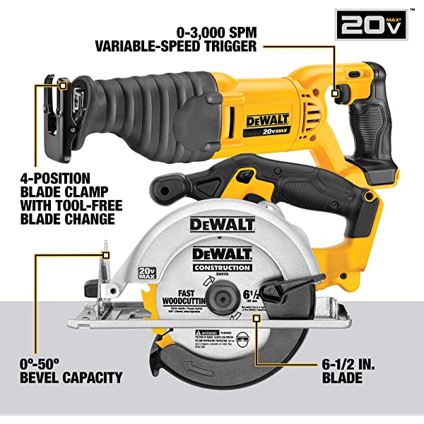 DEWALT 20V Max Cordless Drill Combo Kit, 10-Tool (DCK1020D2) 20V 10-Tool Combo Kit Kit