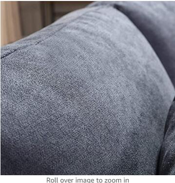 HONBAY Convertible Sectional Sofa Couch, L-Shaped Couch with Modern Linen Fabric for Small Space Dark Grey