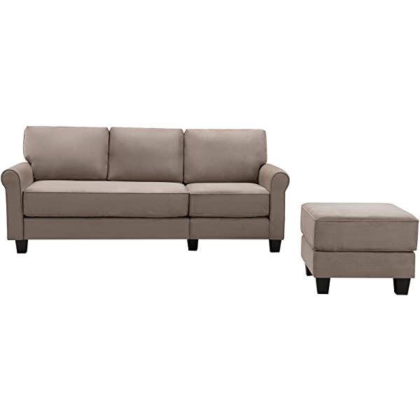 Nolany Reversible Sectional Sofa Couch for Small Apartment L Shape Sofa Couch 3-seat Sectional Couch (Dusty Grey)