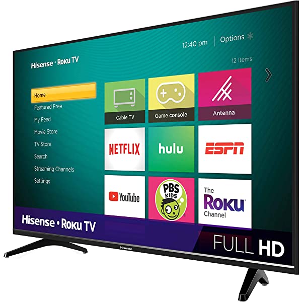 Hisense 40-Inch Class H4 Series LED Roku Smart TV with Alexa Compatibility (40H4F, 2020 Model) 40 in TV Only