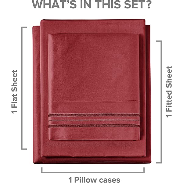 Queen Size Sheet Set - 4 Piece - Hotel Luxury Bed Sheets - Extra Soft - Deep Pockets - Easy Fit - Breathable & Cooling Sheets - Wrinkle Free - Comfy – Dark Grey Bed Sheets - Queens Sheets – 4 PC Queen Grey