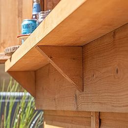 Outdoor Garden Bar, 6' x 3' Forest Wooden Shiplap Pent Garden Bar