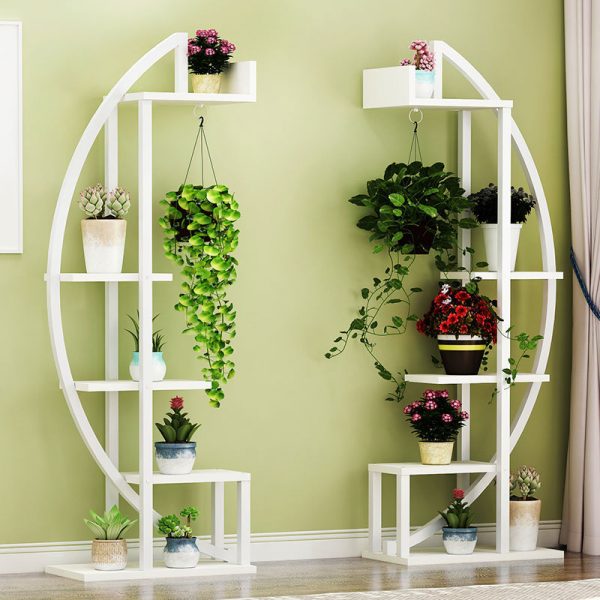 Floor-standing creative multi-layer flower shelf