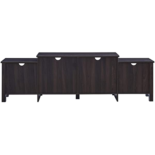 Walker Edison Wren Classic 4 Cubby TV Stand for TVs up to 65 Inches, 58 Inch, Black Black 58 InchTV Stand