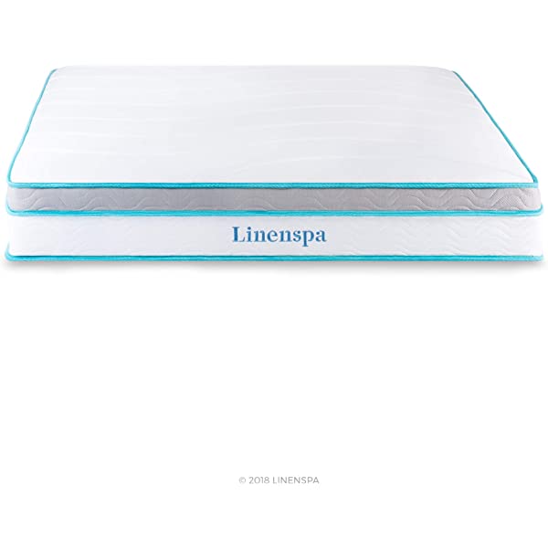 Linenspa 8 Inch Memory Foam and Innerspring Hybrid Medium-Firm Mattress -Full Mattress Full 8 Inch Mattress Only