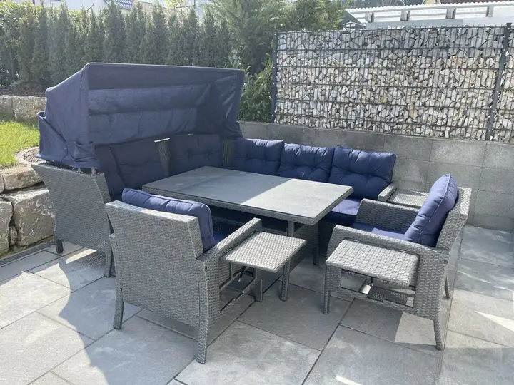 【Home&Garden】XXL Lounge Set WHD 207x162x256 Seating Group Garden Lounge Set