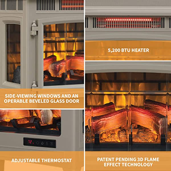 Duraflame 3D Infrared Electric Fireplace Stove with Remote Control - Portable Indoor Space Heater - DFI-5010 (Black)