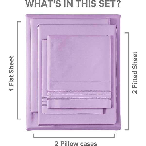 Queen Size Sheet Set - 4 Piece - Hotel Luxury Bed Sheets - Extra Soft - Deep Pockets - Easy Fit - Breathable & Cooling Sheets - Wrinkle Free - Comfy – Dark Grey Bed Sheets - Queens Sheets – 4 PC Queen Grey