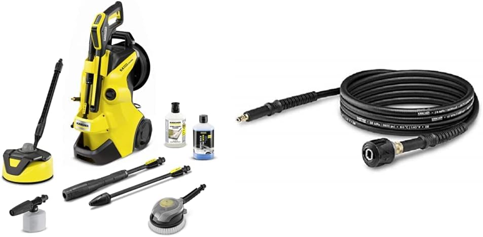 Kärcher K 4 Premium Power Control Car & Home high pressure washer: Intelligent app support - the right solution for heavier soiling - incl. hose reel and car & home kit
