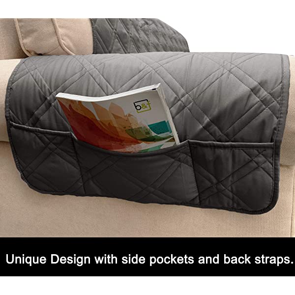 Ameritex Loveseat Cover Water-Resistant Quilted Furniture Protector with Back Nonslip Paws Slipcover for Dogs, Kids, Pets Loveseat Slipcover Stay in Place for Leather (46