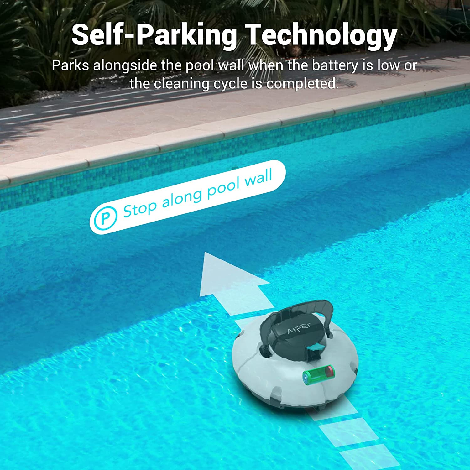 (2022 Upgrade) AIPER Cordless Robotic Pool Cleaner, Pool Vacuum with Dual-Drive Motors