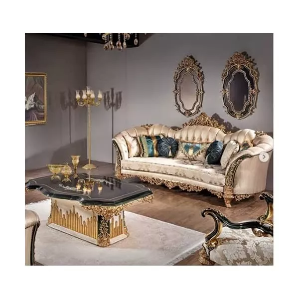 Living Room Set with Dinning Table and Chair with Console and Two Mirrors