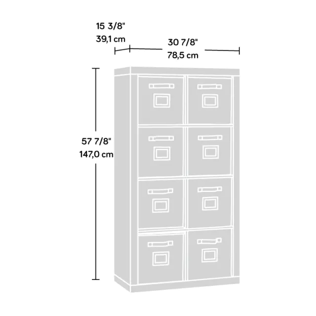 【Furniture】【BS】 Modern 8-Cube Bookcase Organiser Storage Cabinet - Lintel Oak