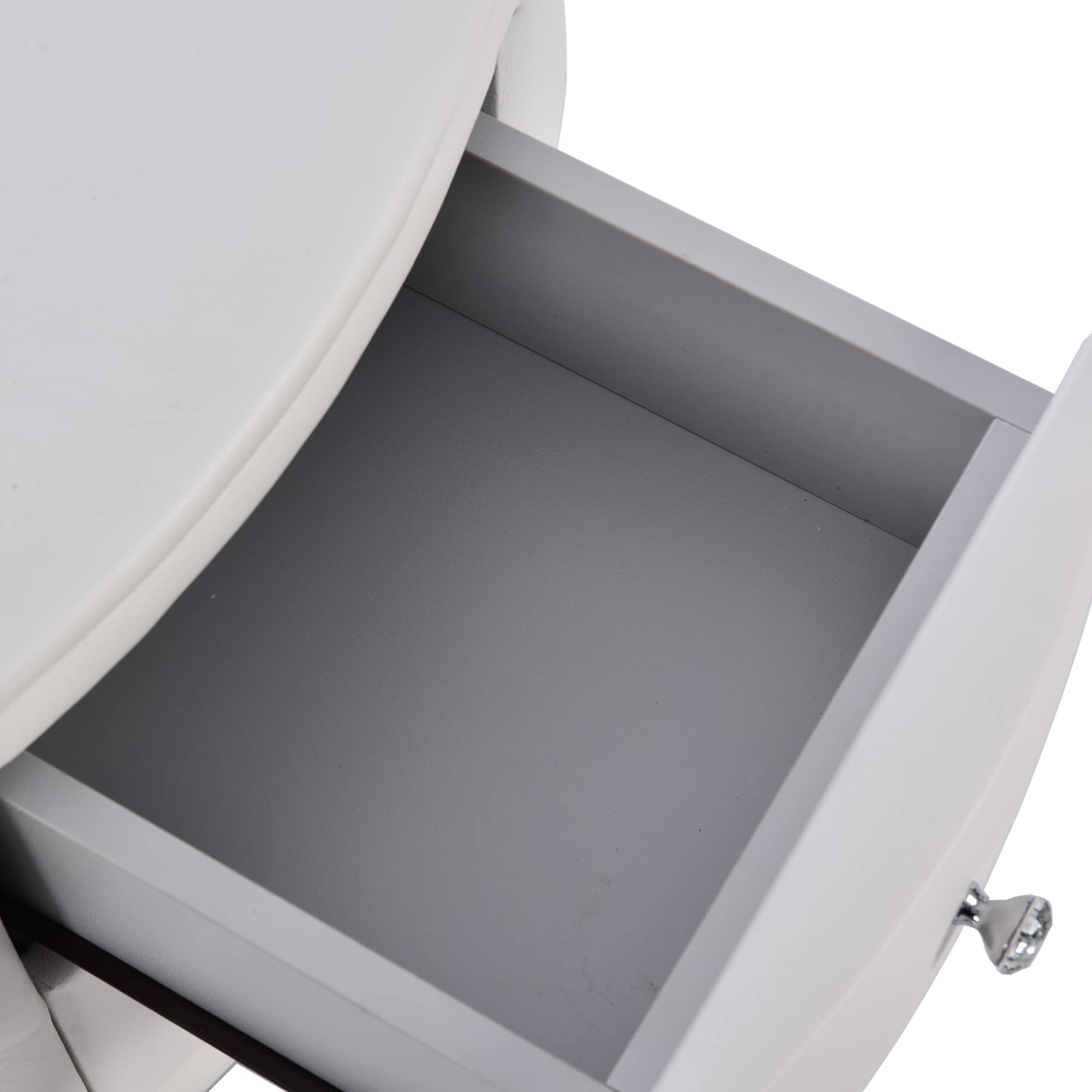 【Furniture】Modern Mid-Century Upholstered Night Stand with 2 Drawers for Bedroom Wood  Bedside End Table