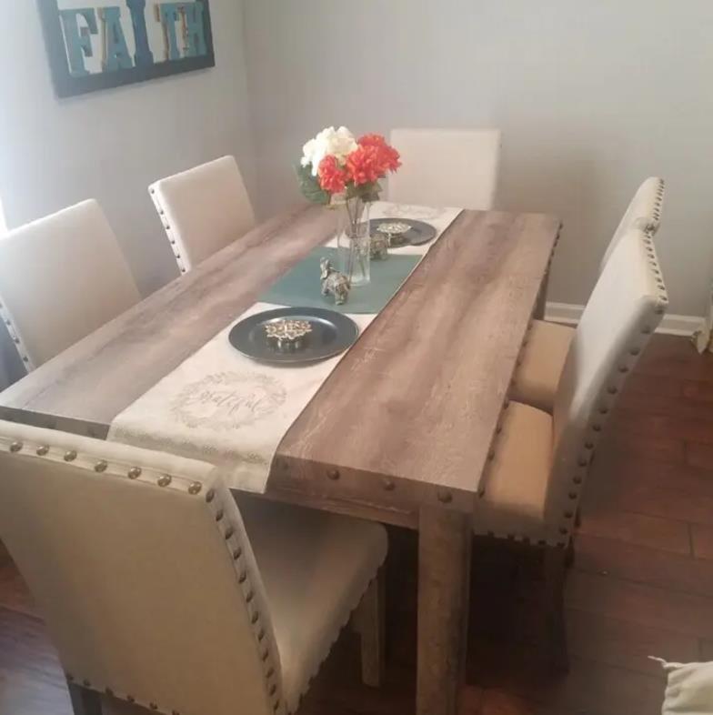 6 - Person Solid Wood Dining Set