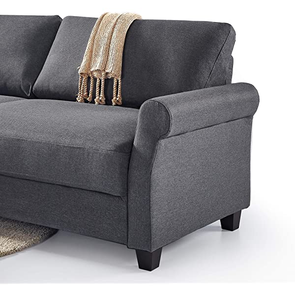 ZINUS Josh Loveseat Sofa / Easy, Tool-Free Assembly, Beige Beige Loveseat Sofa