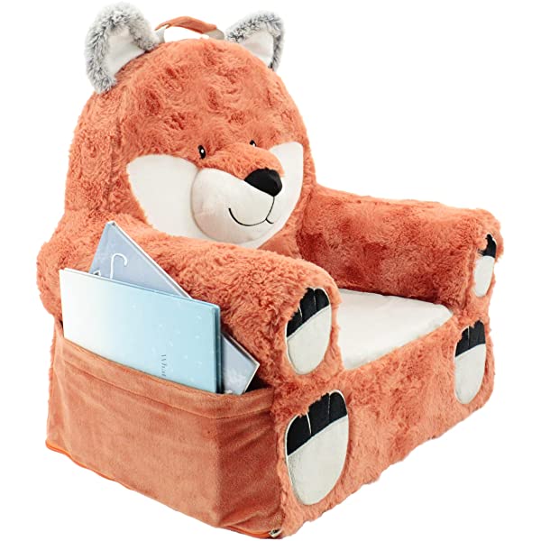 Soft Landing Fox Sweet Seats | Premium Character Chair with Carrying Handle & Side Pockets – Orange