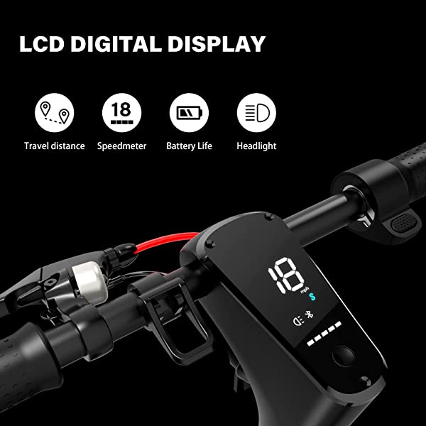 ESKUTE Electric Kick Scooter Commuting Electric Scooter Longe Range, Upgraded Motor Power, Foldable Commuter for Adults All-season, commuting, long range