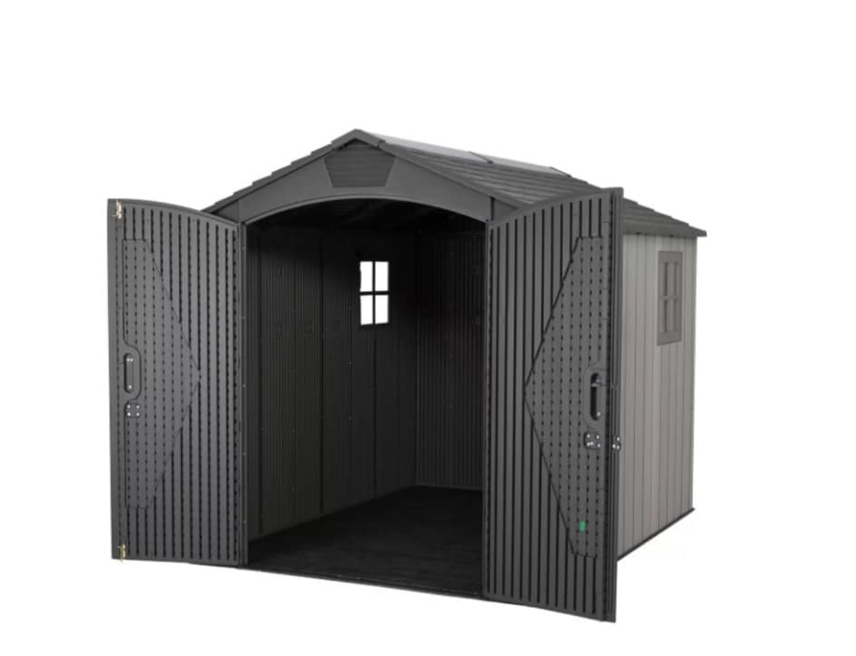 LIFETIME  7 X 9.5 GREY ROUGH CUT PLASTIC SHED