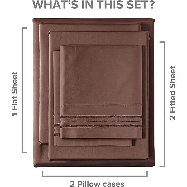 Queen Size Sheet Set - 4 Piece - Hotel Luxury Bed Sheets - Extra Soft - Deep Pockets - Easy Fit - Breathable & Cooling Sheets - Wrinkle Free - Comfy – Dark Grey Bed Sheets - Queens Sheets – 4 PC Queen Grey