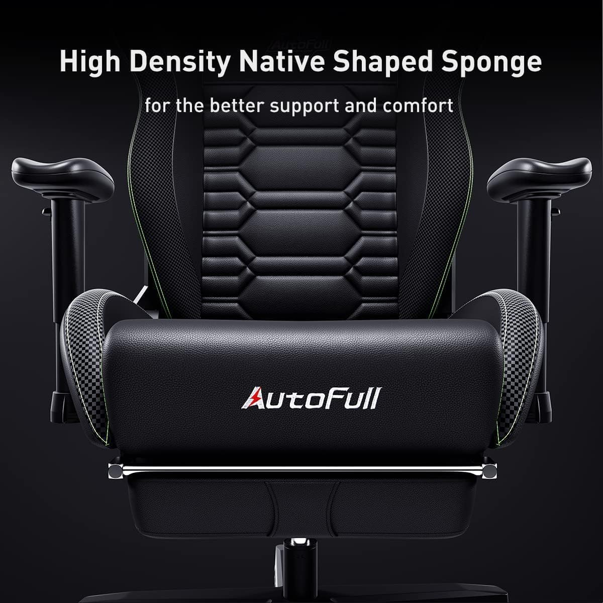 AutoFull C3 Gaming Chair Ergonomic Office Chair with 3D Bionic Lumbar Support, Racing Style Premium PU Leather Computer Chair Gamer Chairs with Footrest and Headrest(3-Years Warranty)