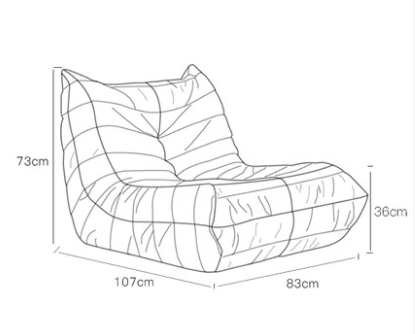Freehand space TOGO single lounge chair Nordic minimalist designer modern minimalist caterpillar lazy sofa