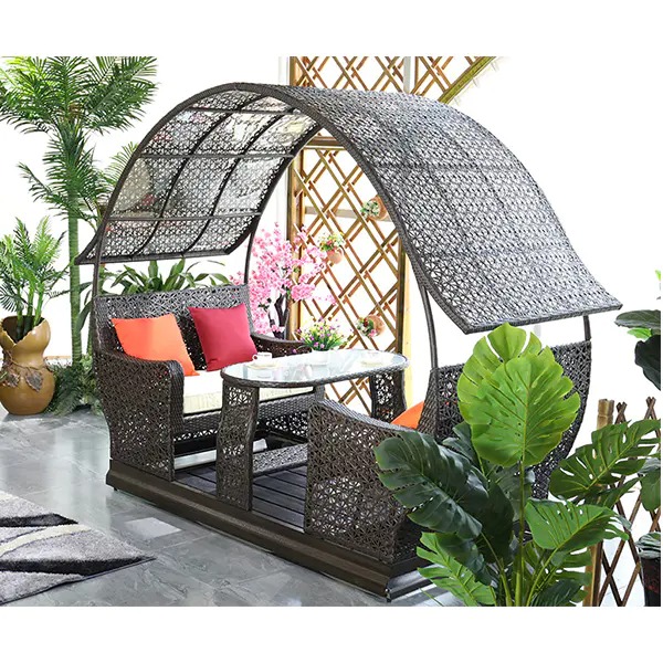 【Home&Garden】Outdoor Swing Rocking Chair Balcony Table & Chair Rattan Chair