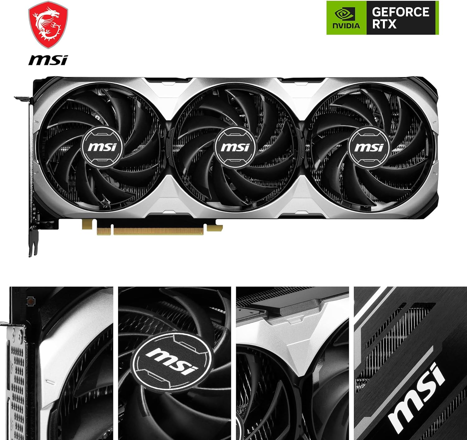 MSI GeForce RTX 4070 Ti VENTUS 3X 12G OC Gaming Graphics Card - 12GB GDDR6X, 2655 MHz, PCI Express Gen 4, 192-bit, 3x DP v 1.4a, HDMI 2.1a (Supports 4K & 8K HDR)