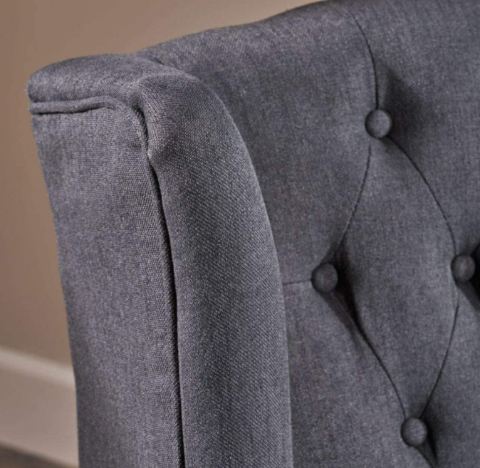 Christopher Knight Home Toddman High-Back Velvet Club Chair, Grey