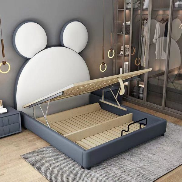 LIKIMIO Queen Platform Bed Frame with Headboard, Bed Frame Queen Size with Strong Wooden Slat Support, Noise-Free, No Box Spring Needed