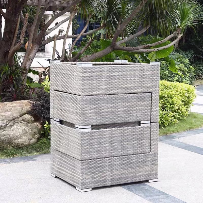 Outdoor Sofa Set Garden Double Storage Casual Rattan Furniture Set