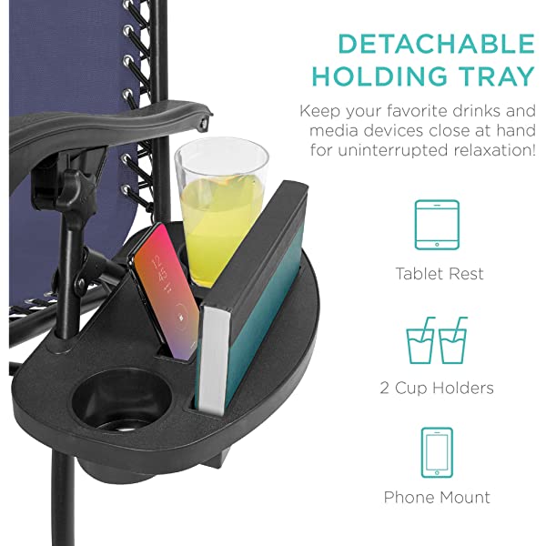 Best Choice Products Set of 2 Adjustable Steel Mesh Zero Gravity Lounge Chair Recliners w/Pillows and Cup Holder Trays - Burgundy